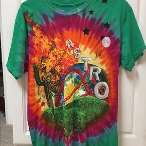 Travis Scott astroworld merch tie-dye shirt
